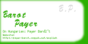 barot payer business card